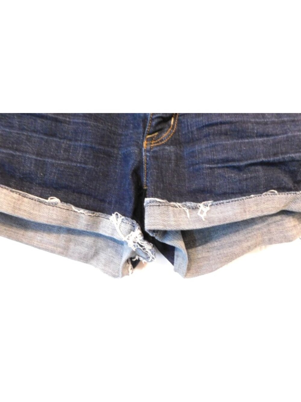 American Eagle Women Size 8 Blue Denim Super Stretch Jean Shortie Shorts - Picture 2 of 5